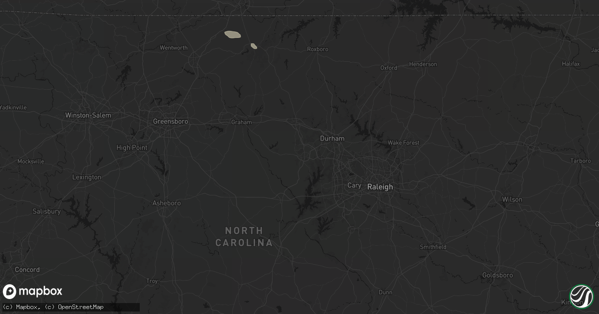 Hail map in Carrboro, NC on July 28, 2026