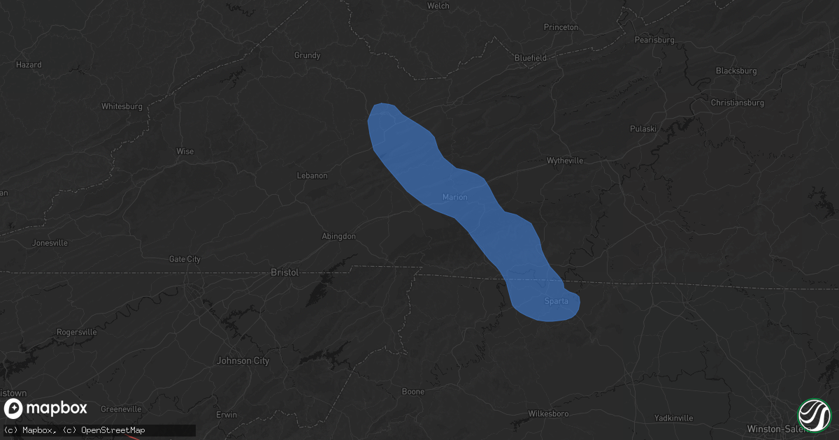 Hail map in Chilhowie, VA on July 28, 2026