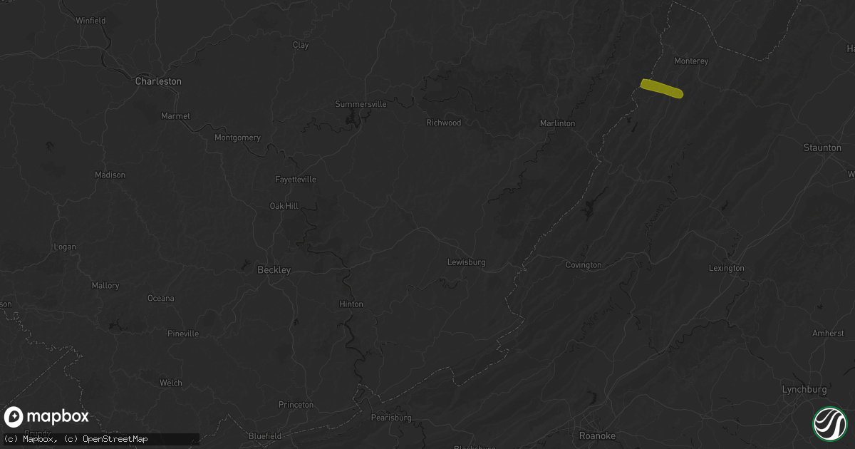 Hail map in Crawley, WV on July 28, 2026