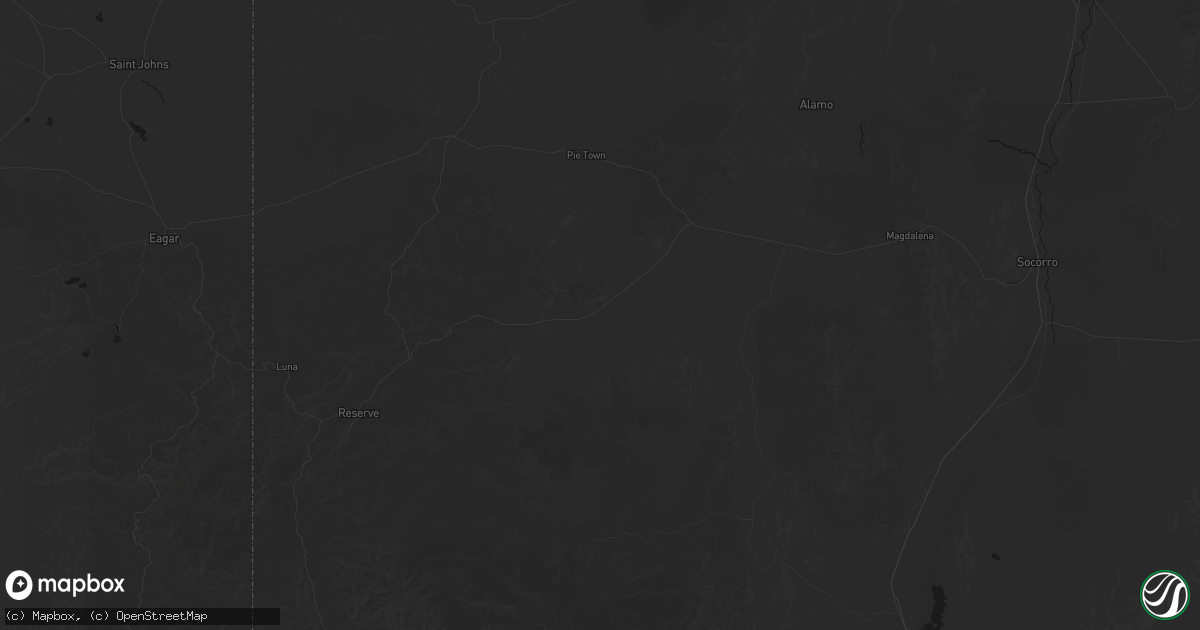 Hail map in Datil, NM on July 28, 2026