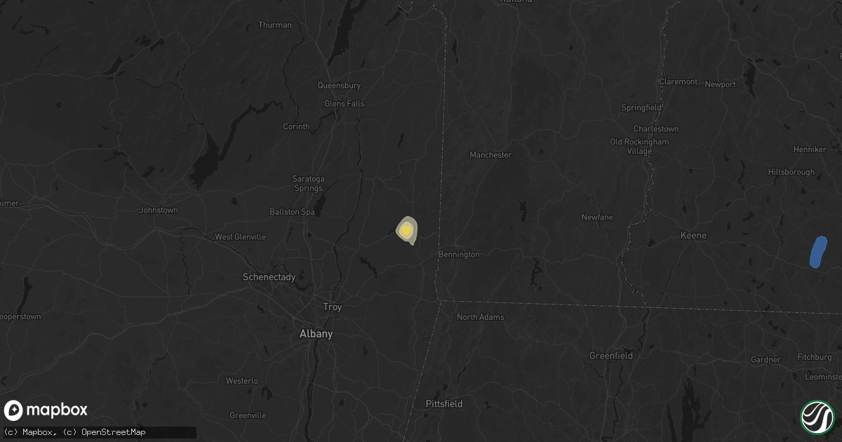 Hail map in Eagle Bridge, NY on July 28, 2026