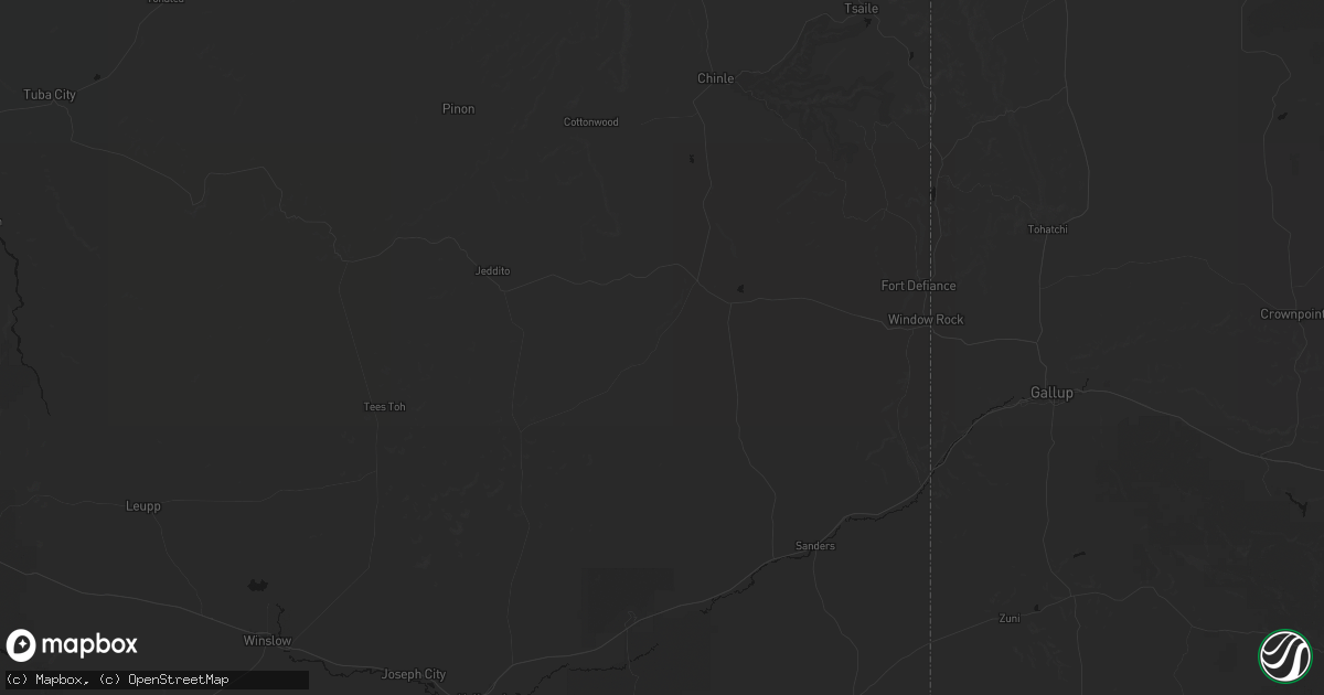 Hail map in Ganado, AZ on July 28, 2026