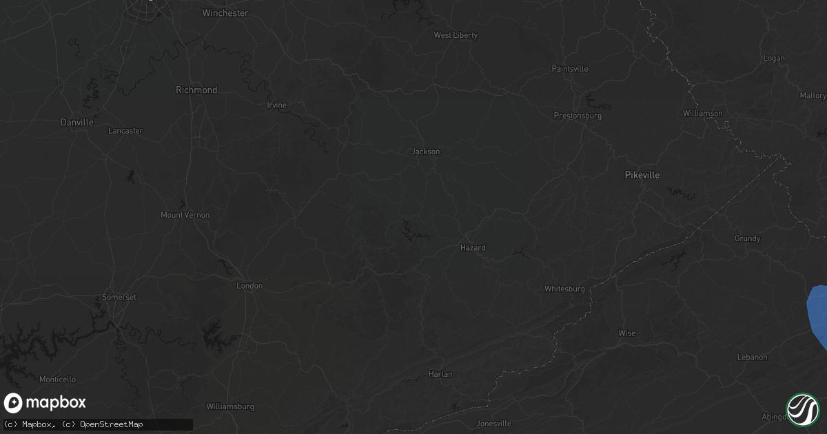 Hail map in Gays Creek, KY on July 28, 2026