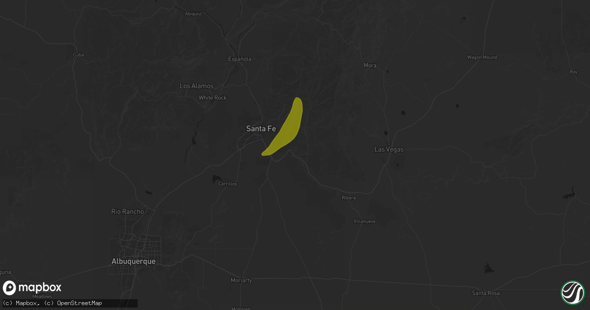 Hail map in Glorieta, NM on July 28, 2026