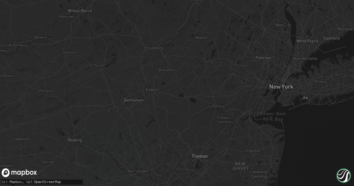Hail map in Hampton, NJ on July 28, 2026