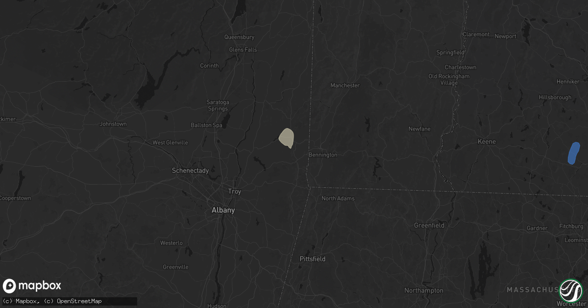 Hail map in Hoosick Falls, NY on July 28, 2026