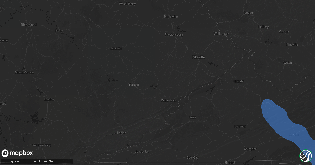 Hail map in Littcarr, KY on July 28, 2026