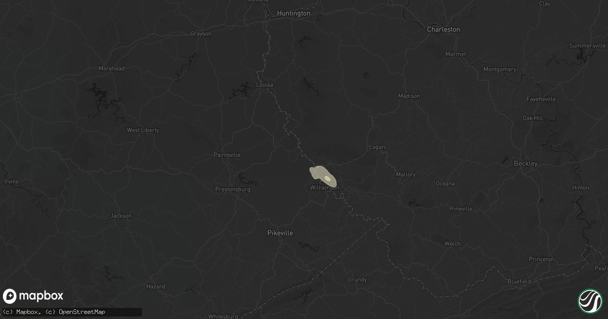 Hail map in Lovely, KY on July 28, 2026