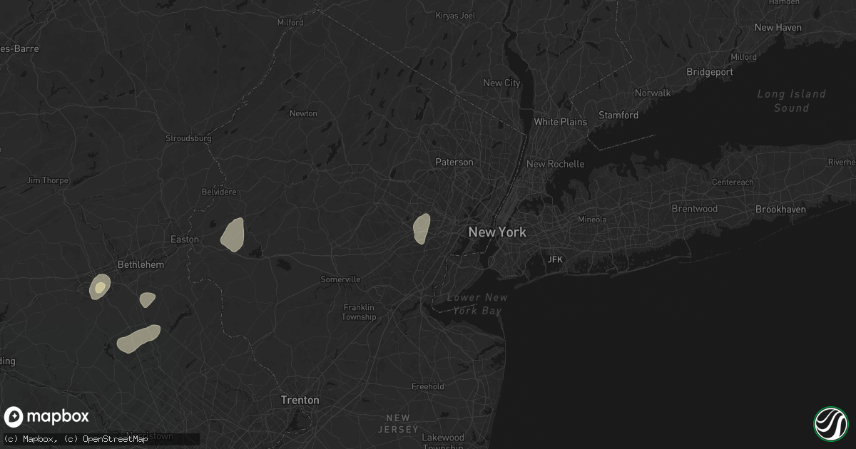 Hail map in Maplewood, NJ on July 28, 2026