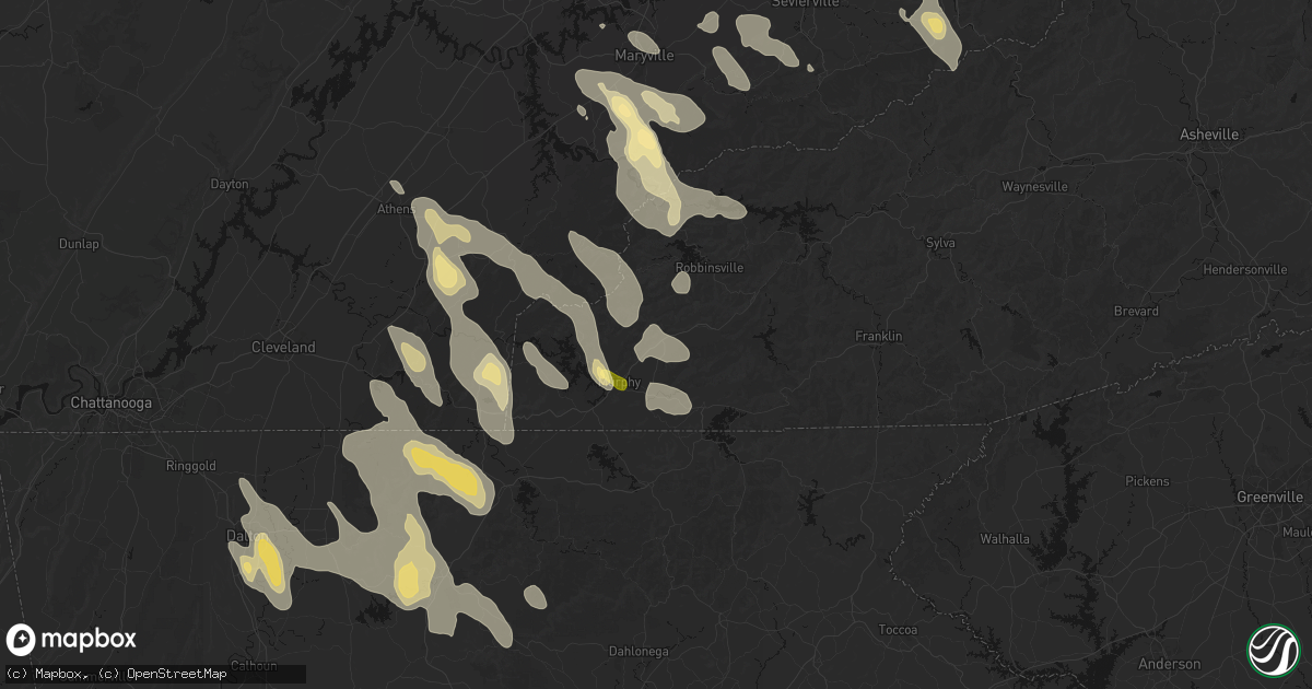 Hail map in Marble, NC on July 28, 2026