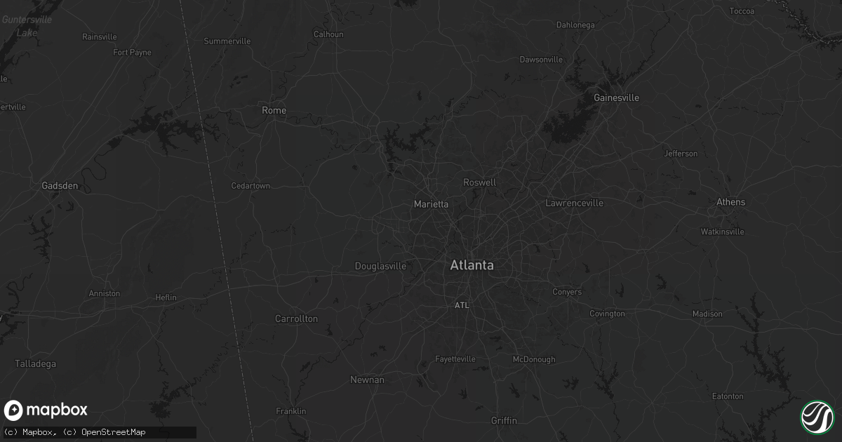 Hail map in Marietta, GA on July 28, 2026