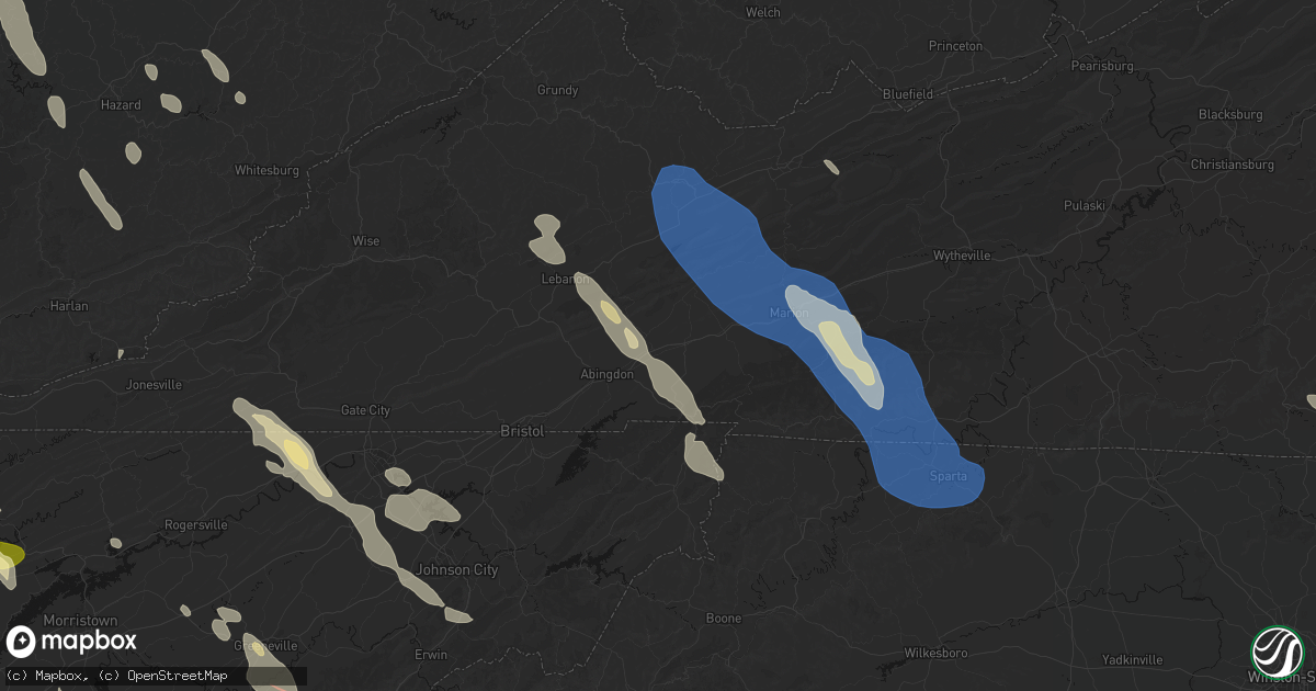 Hail map in Meadowview, VA on July 28, 2026