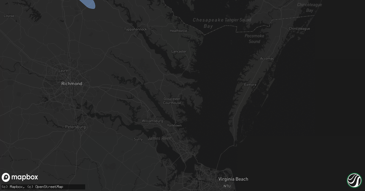 Hail map in North, VA on July 28, 2026