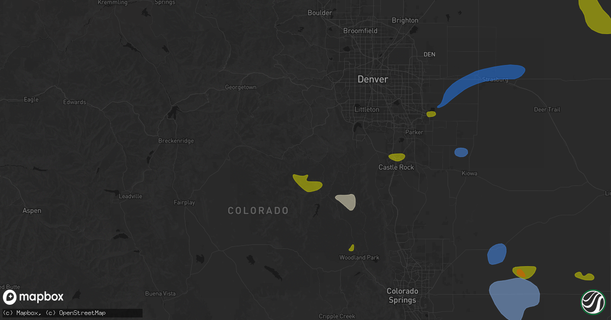 Hail map in Pine, CO on July 28, 2026