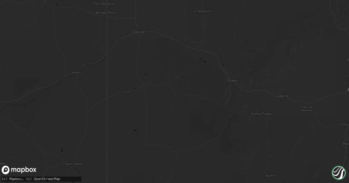 Hail map in Ramah, NM on July 28, 2026