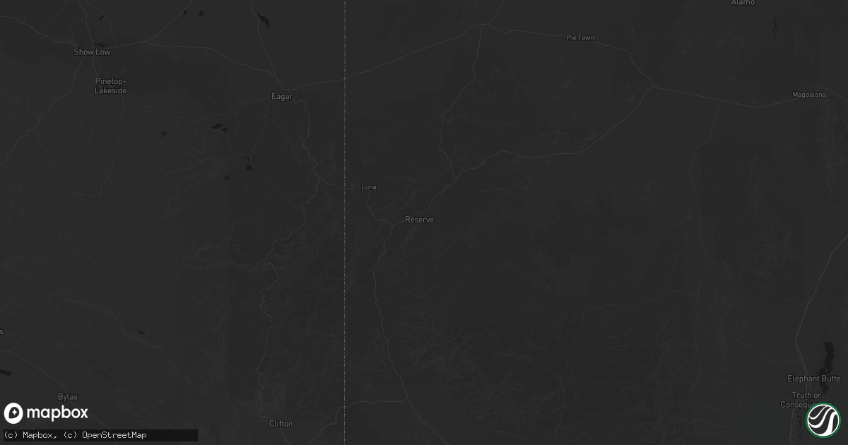 Hail map in Reserve, NM on July 28, 2026