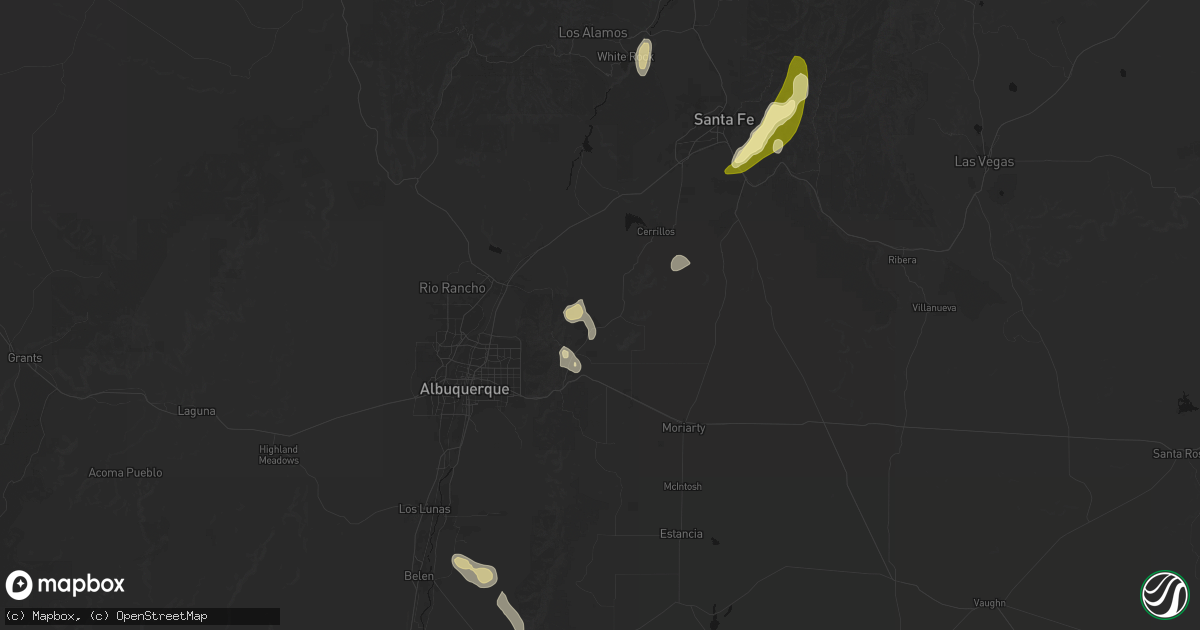 Hail map in Sandia Park, NM on July 28, 2026
