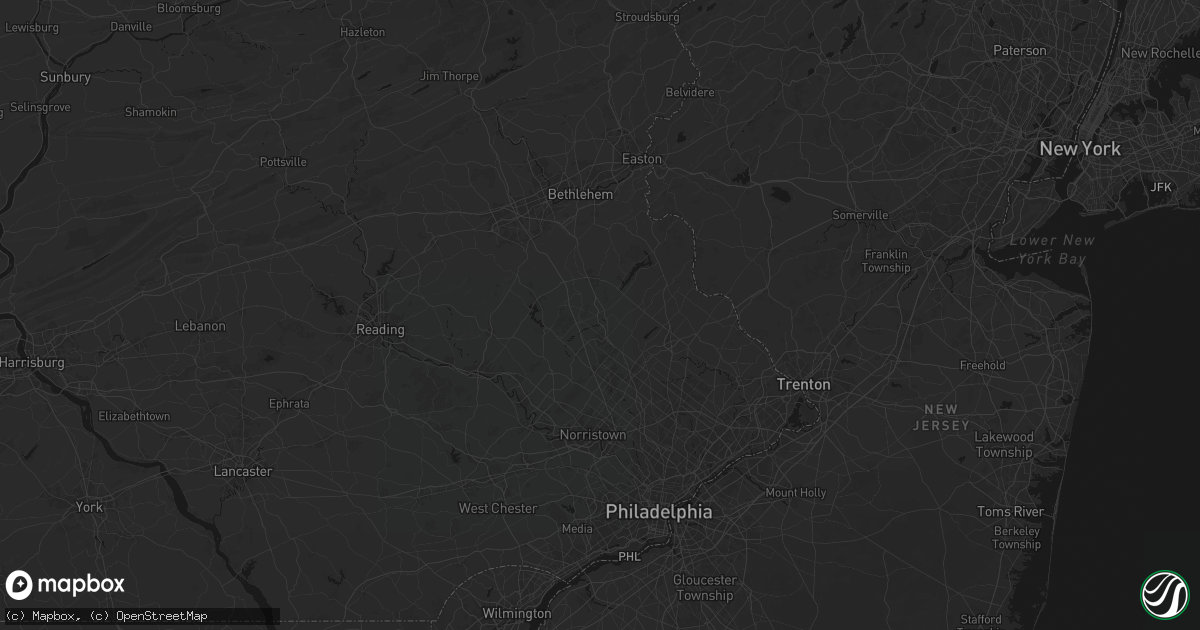 Hail map in Sellersville, PA on July 28, 2026