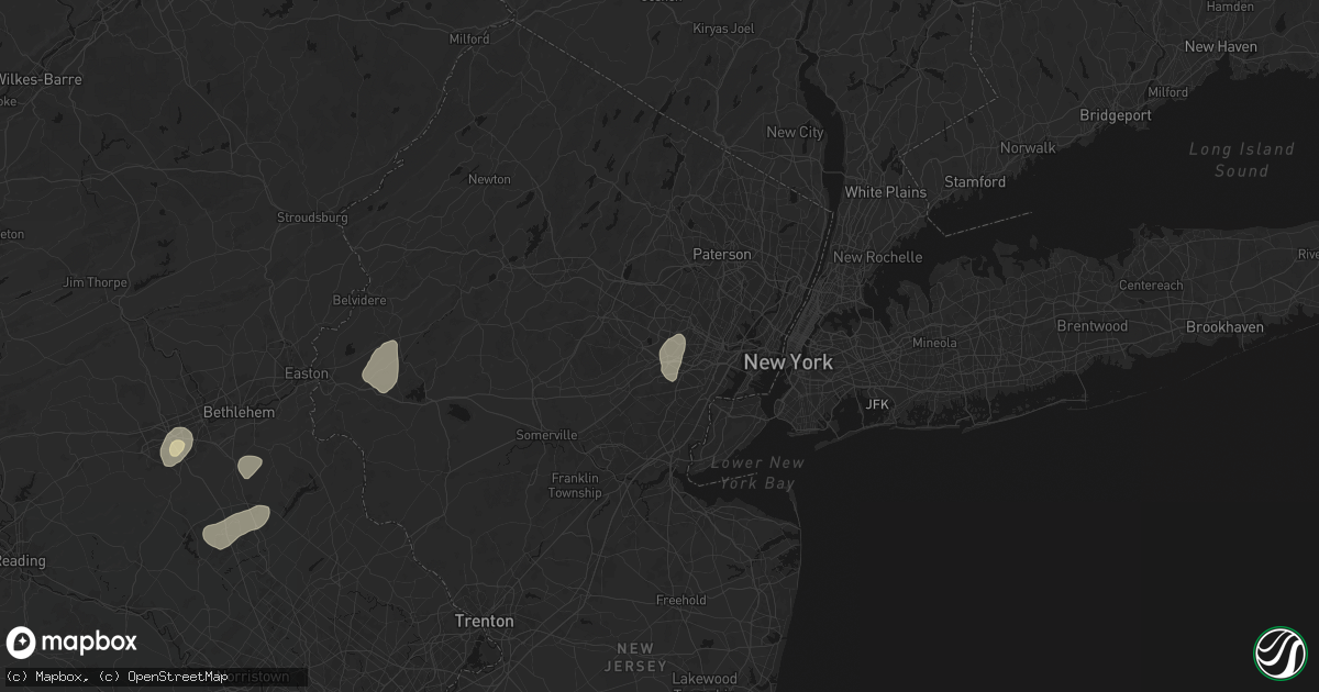 Hail map in Short Hills, NJ on July 28, 2026