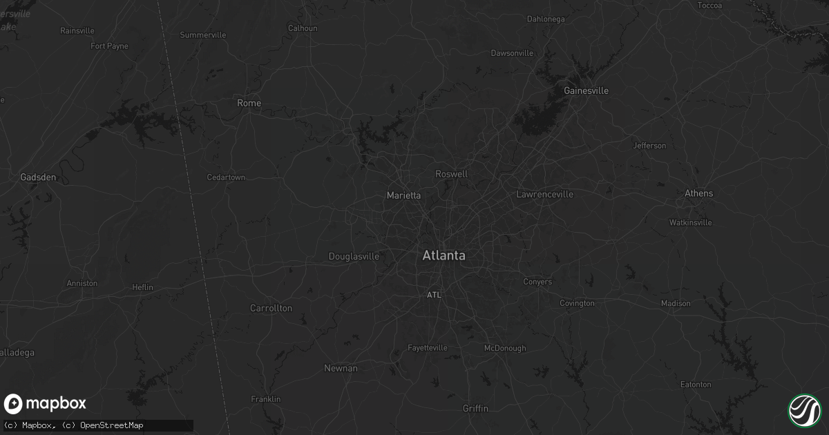 Hail map in Smyrna, GA on July 28, 2026