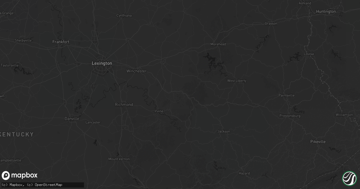 Hail map in Stanton, KY on July 28, 2026