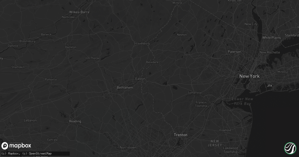 Hail map in Stewartsville, NJ on July 28, 2026