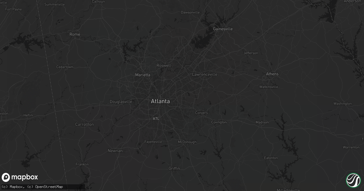 Hail map in Stone Mountain, GA on July 28, 2026