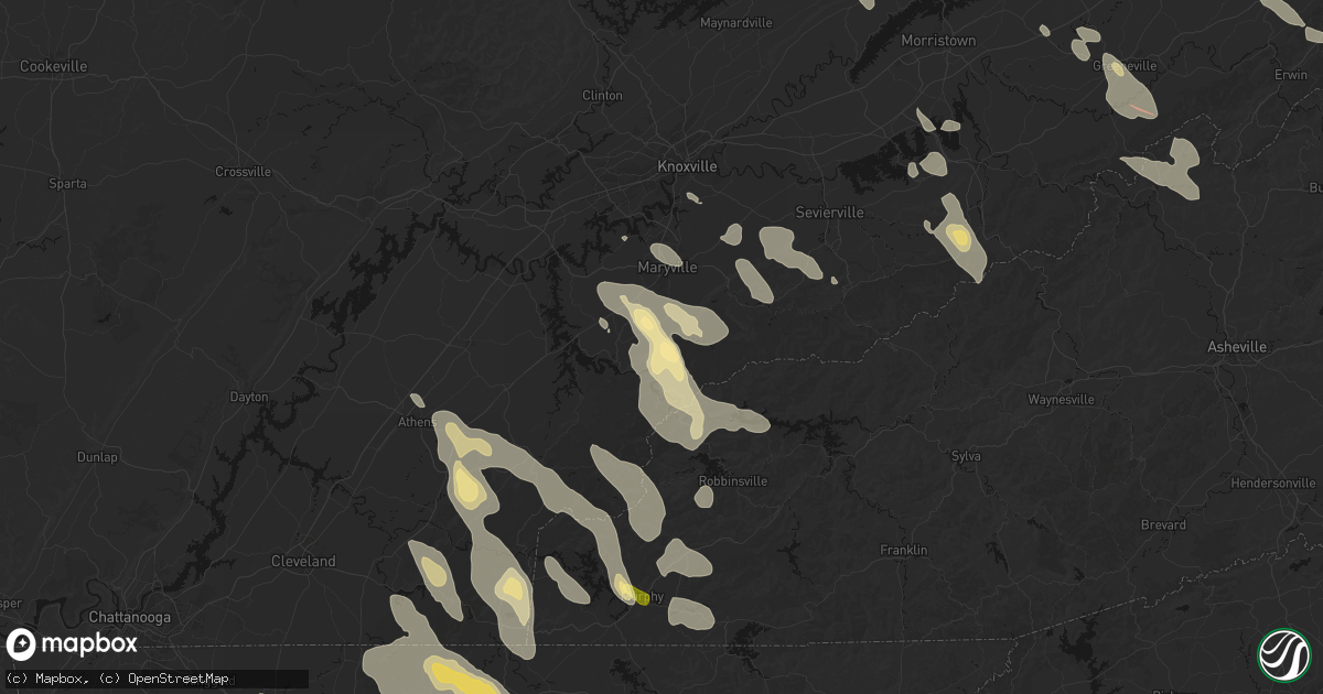 Hail map in Tallassee, TN on July 28, 2026