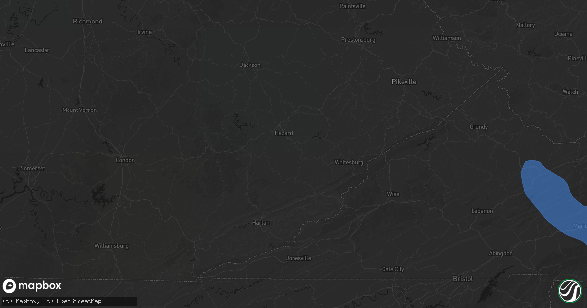 Hail map in Viper, KY on July 28, 2026