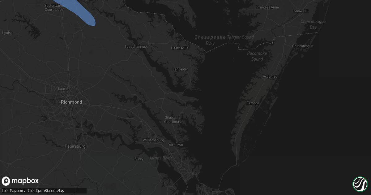 Hail map in Wake, VA on July 28, 2026