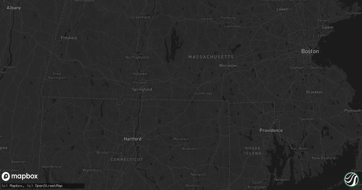 Hail map in Wales, MA on July 28, 2026