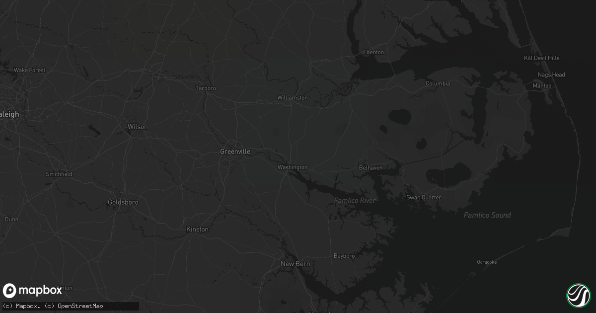 Hail map in Washington, NC on July 28, 2026