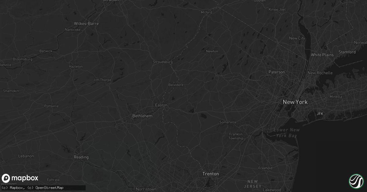 Hail map in Washington, NJ on July 28, 2026