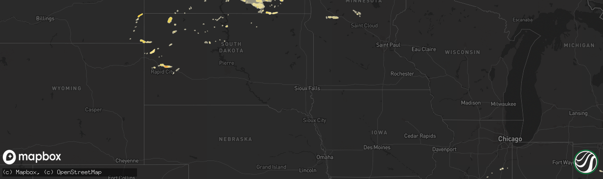 Hail map in Montana on July 29, 2011