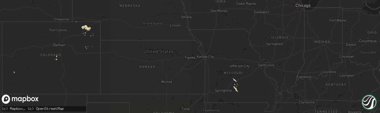 Hail map in Arizona on July 29, 2012