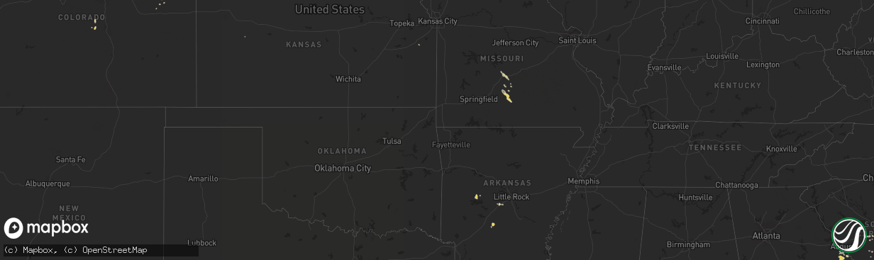 Hail map on July 29, 2012
