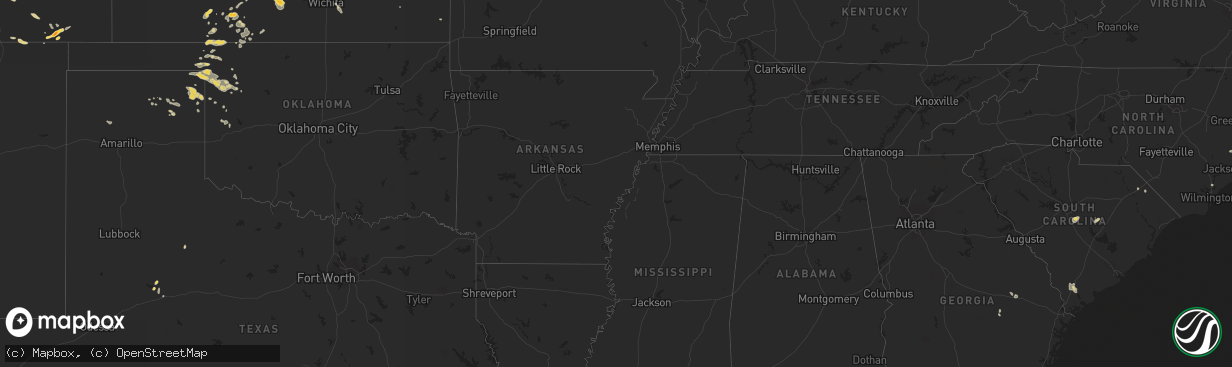 Hail map on July 29, 2013