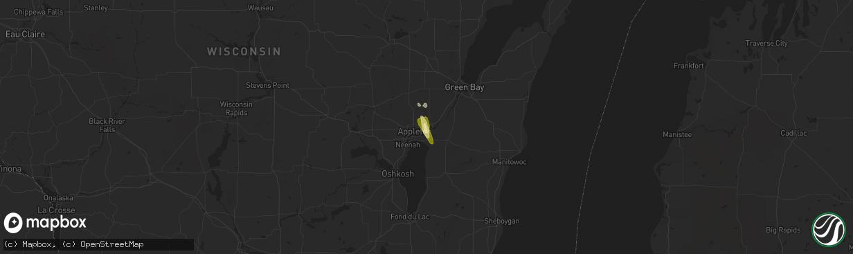 Hail map in Little Chute, WI on July 29, 2014