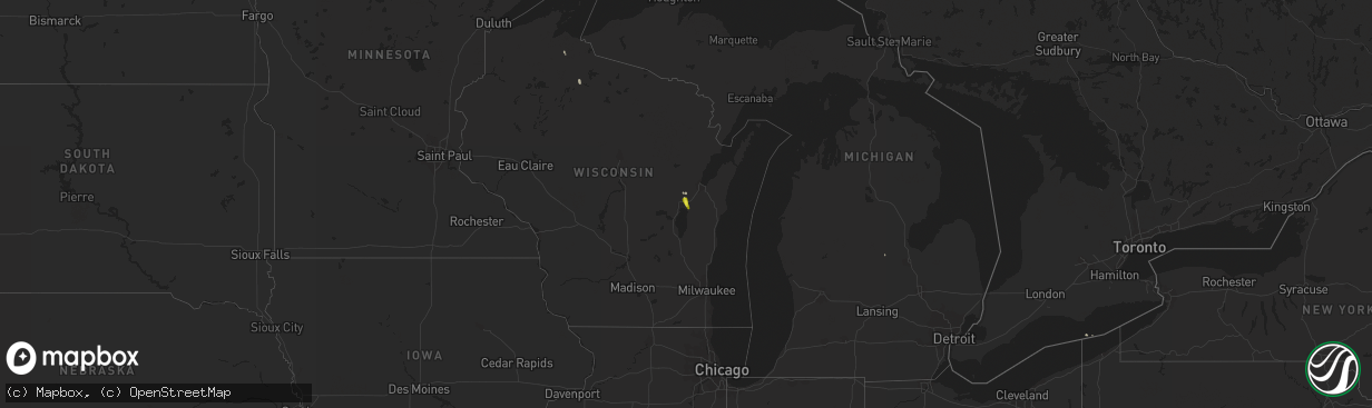 Hail map on July 29, 2014