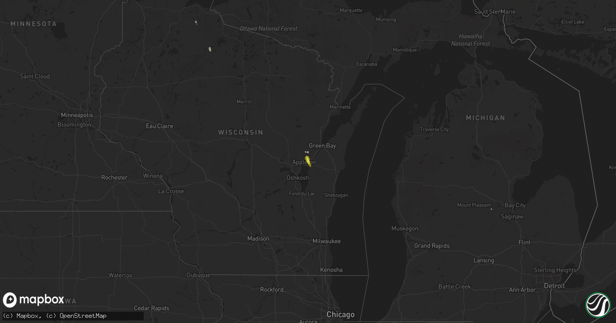 Hail map on July 29, 2014