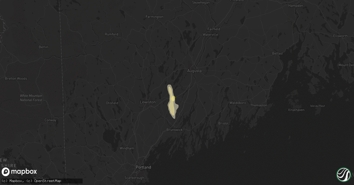 Hail map in Litchfield, ME on July 29, 2015