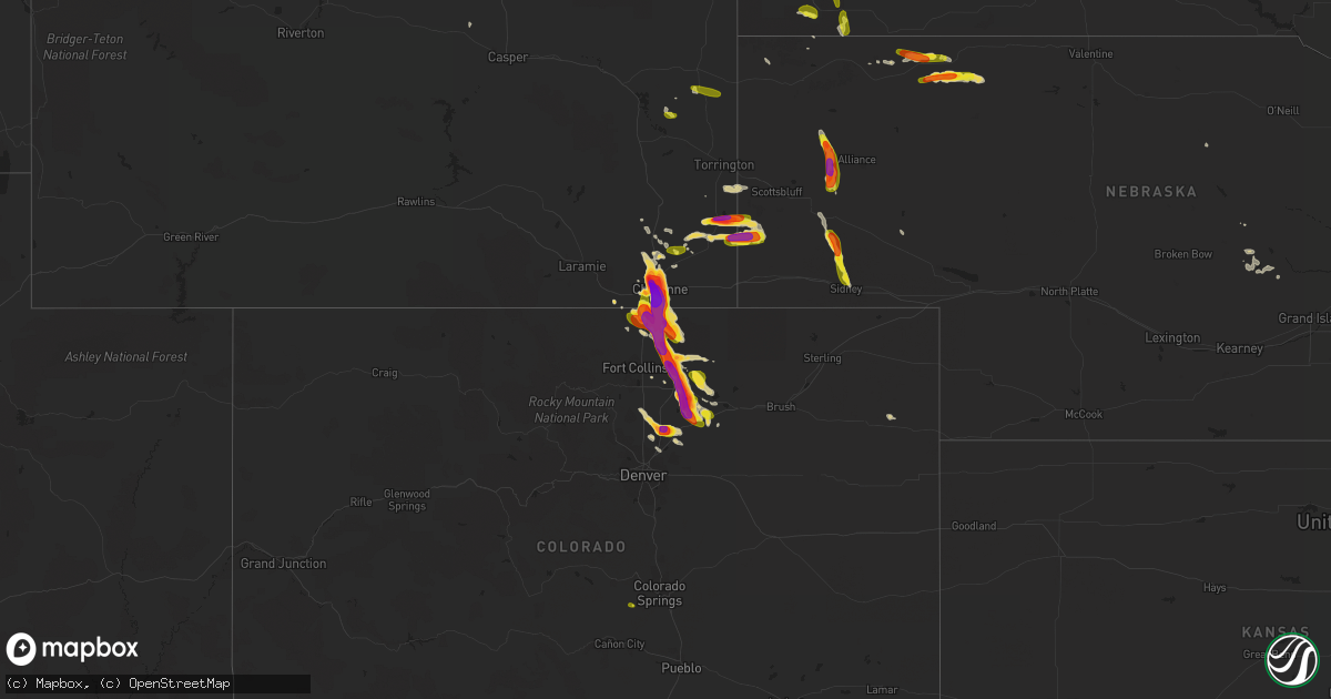 Hail map on July 29, 2016