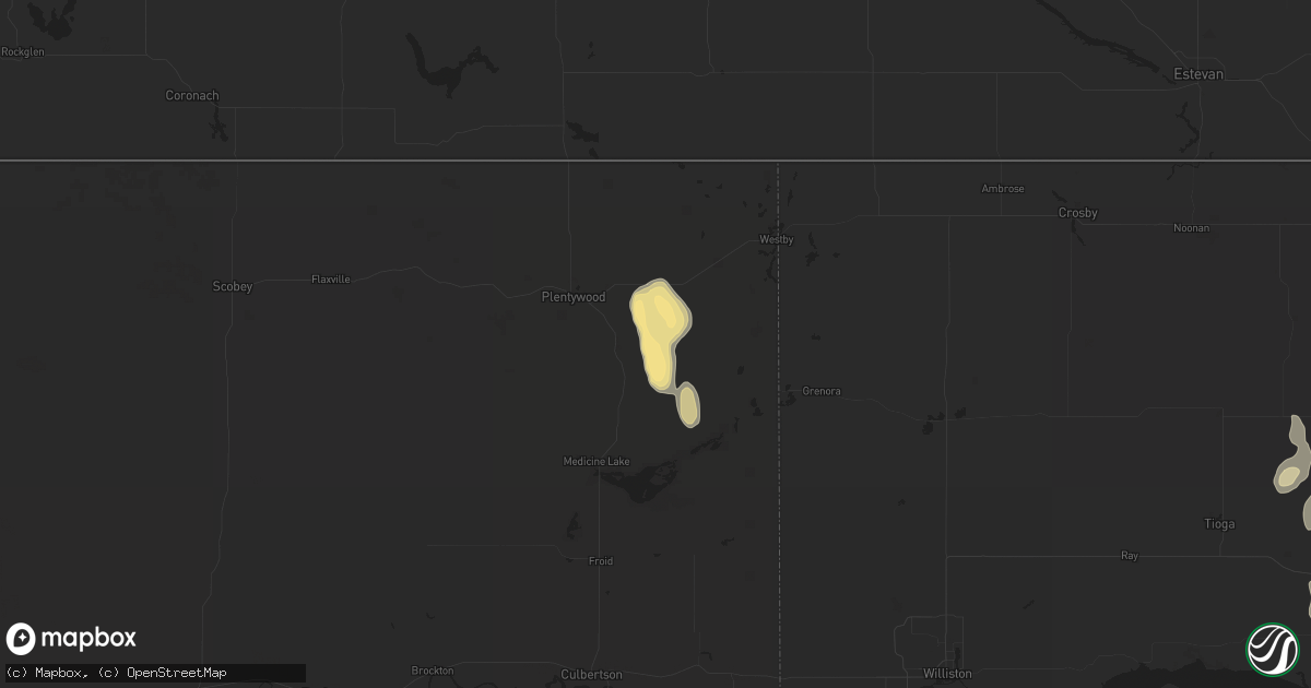 Hail map in Antelope, MT on July 29, 2017