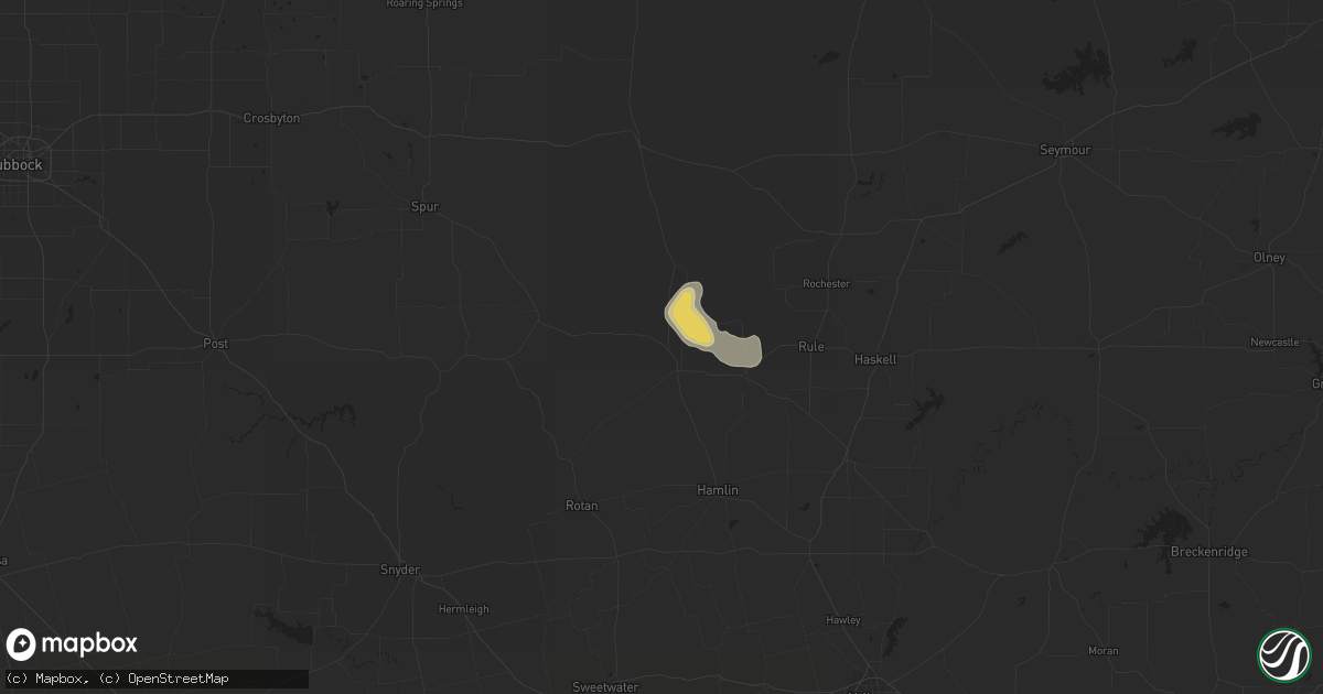 Hail map in Aspermont, TX on July 29, 2017