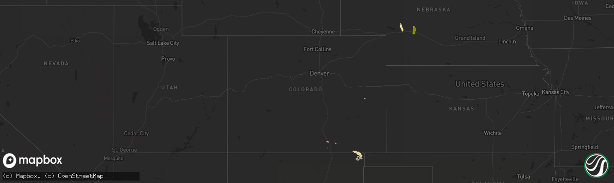 Hail map in Colorado on July 29, 2017