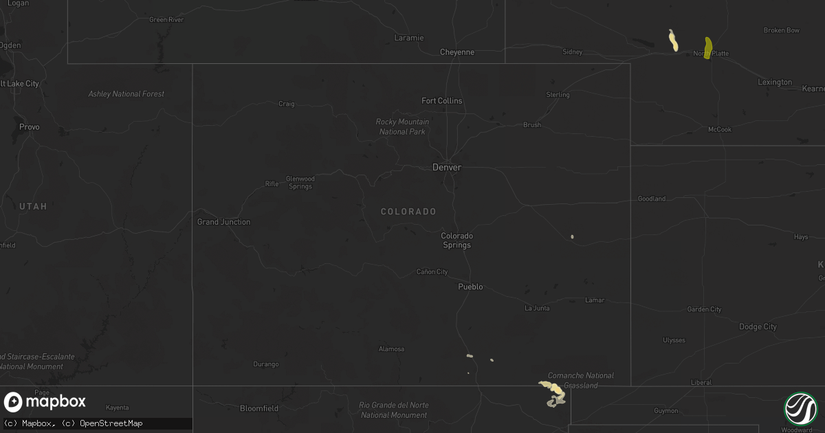 Hail map in Colorado on July 29, 2017
