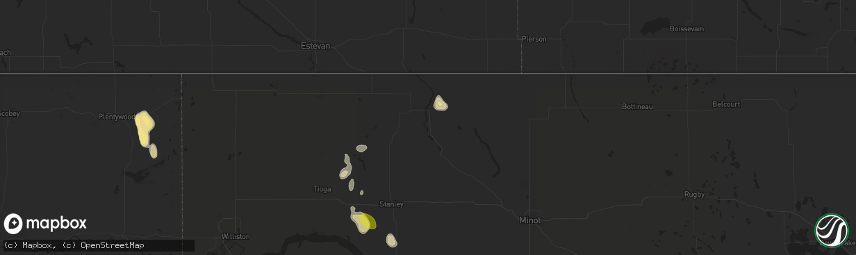 Hail map in Kenmare, ND on July 29, 2017