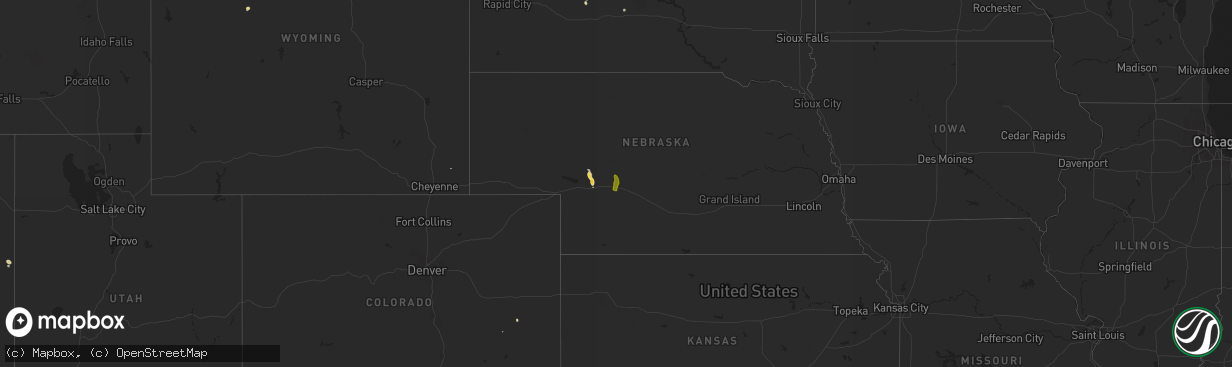 Hail map on July 29, 2017