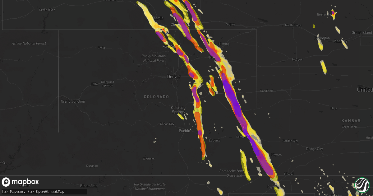 Hail map on July 29, 2018