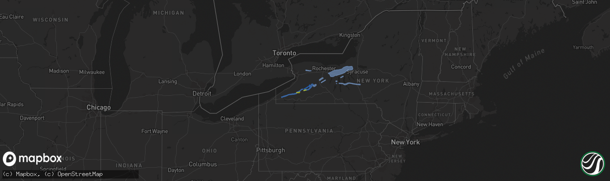 Hail map on July 29, 2020